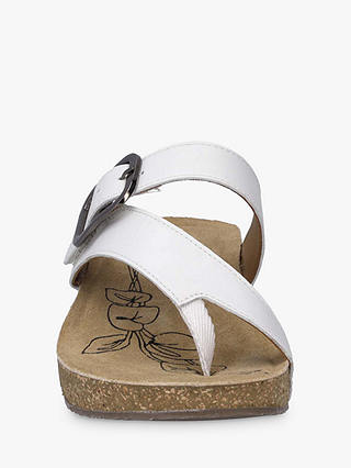 Josef Seibel Tonga 77 Leather Sandals, White
