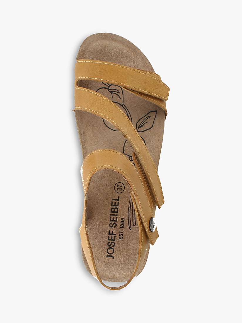 Buy Josef Seibel Tonga 25 Leather Triple Strap Sandals, Yellow Online at johnlewis.com