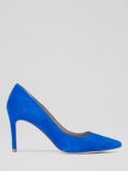 L.K.Bennett Floret Suede Stiletto Heel Court Shoes, Blue