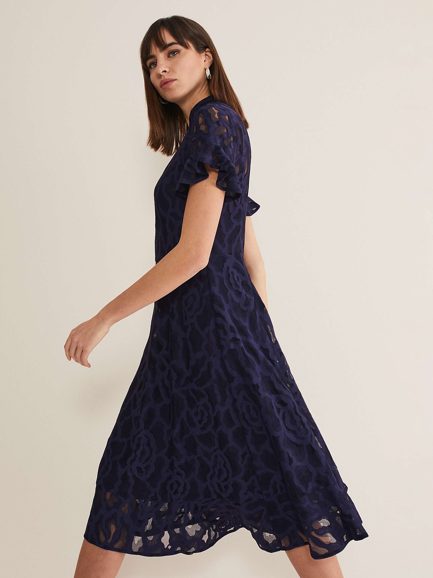 Buy Phase Eight Lulu Lace Dress, Navy Online at johnlewis.com