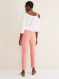 Phase Eight Karlie Button Through Straight Leg Jeans, Apricot