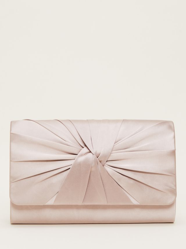 Clutch Bag: Petal Pink Crushed Velvet