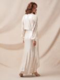 Phase Eight Jamila Sequin Overlay Maxi Dress, Oyster