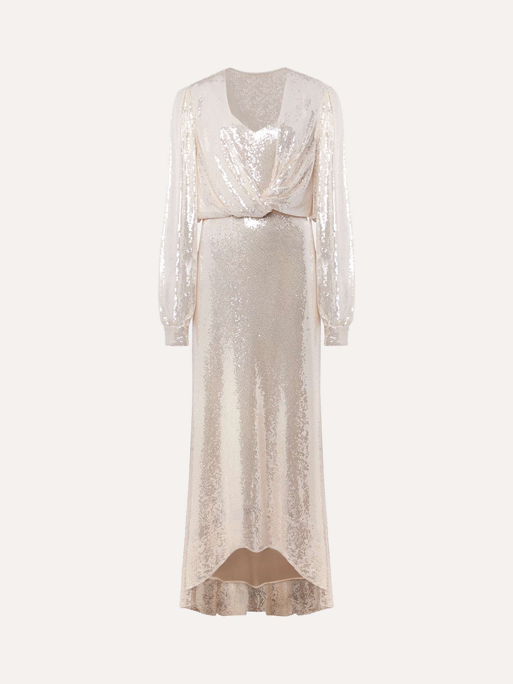 Buy Phase Eight Jamila Sequin Overlay Maxi Dress, Oyster Online at johnlewis.com