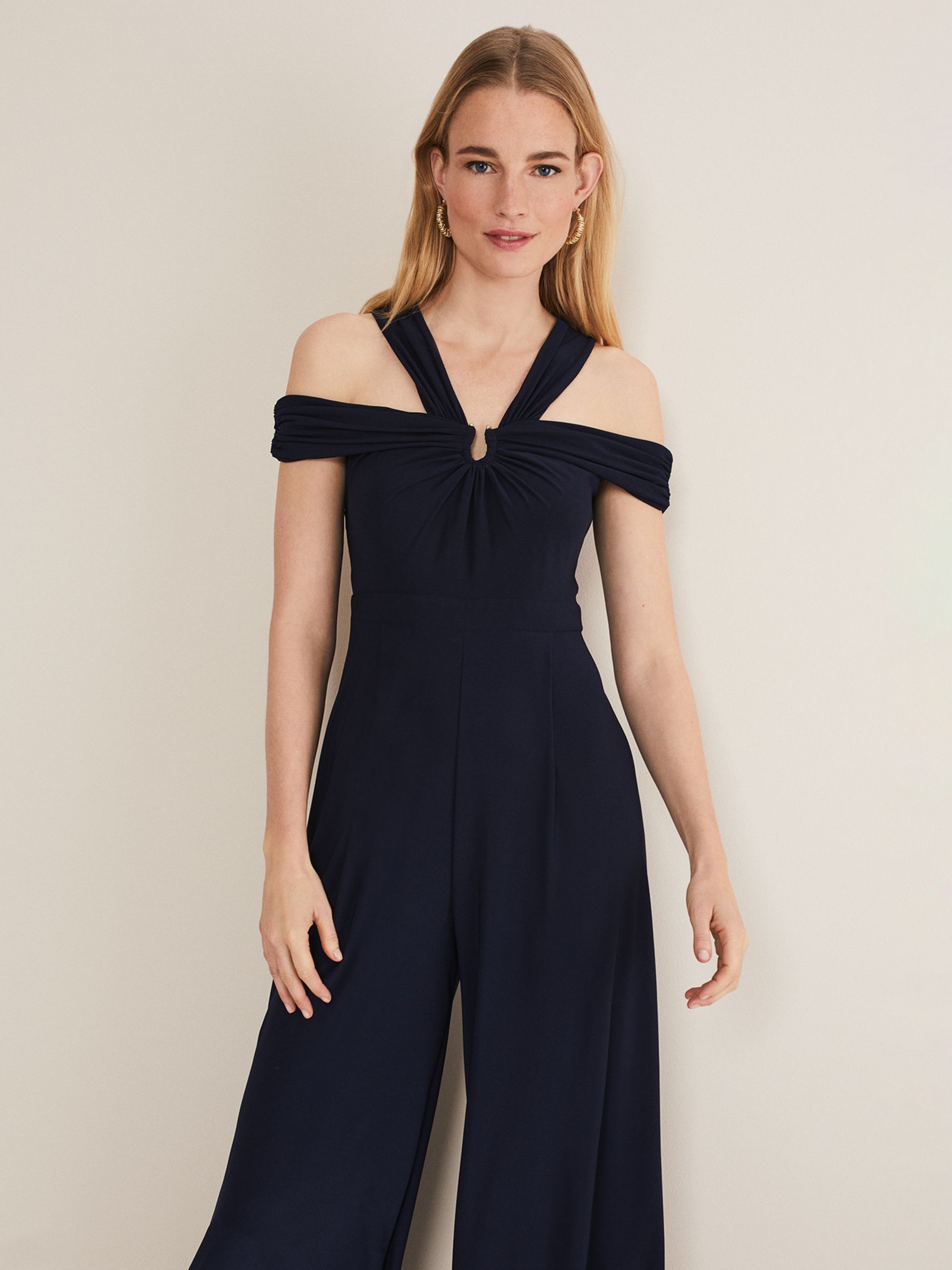 Phase Eight Dulce Jumpsuit, French Navy, 14