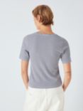 John Lewis ANYDAY Stripe Slim Fit T-Shirt, Navy/White
