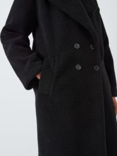 John Lewis ANYDAY Plain Faux Fur Coat, Black, XS