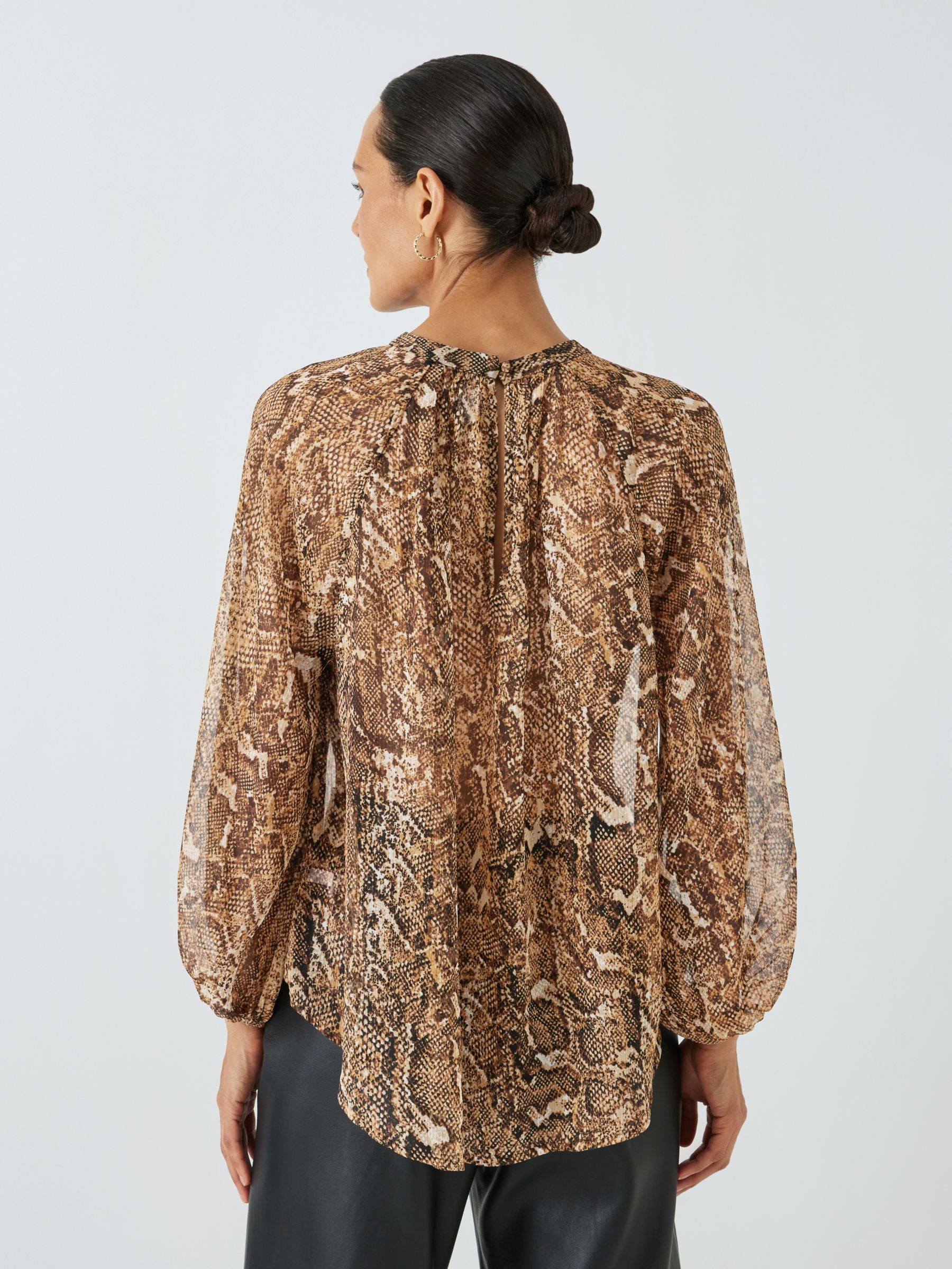 Animal Print High Low Hem Chiffon Blouse by Star By Julien