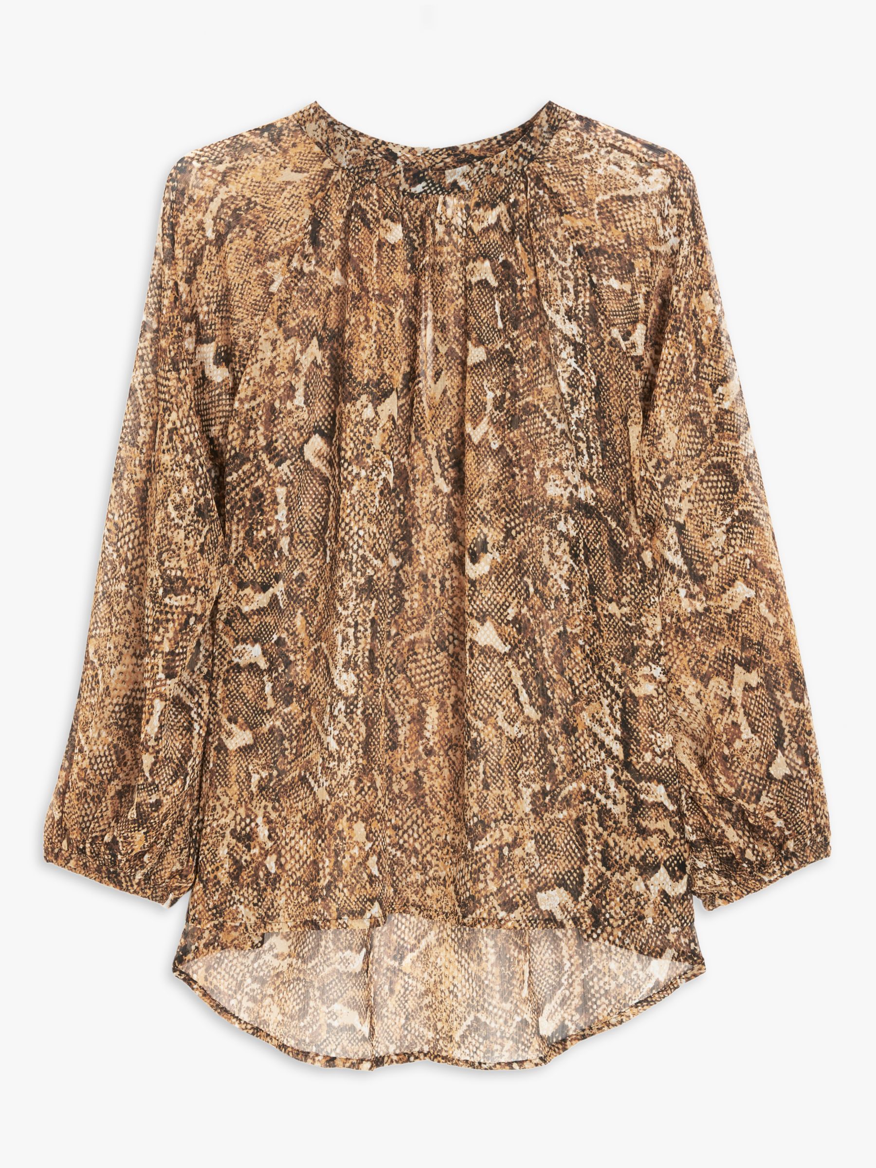 Animal Print High Low Hem Chiffon Blouse by Star By Julien