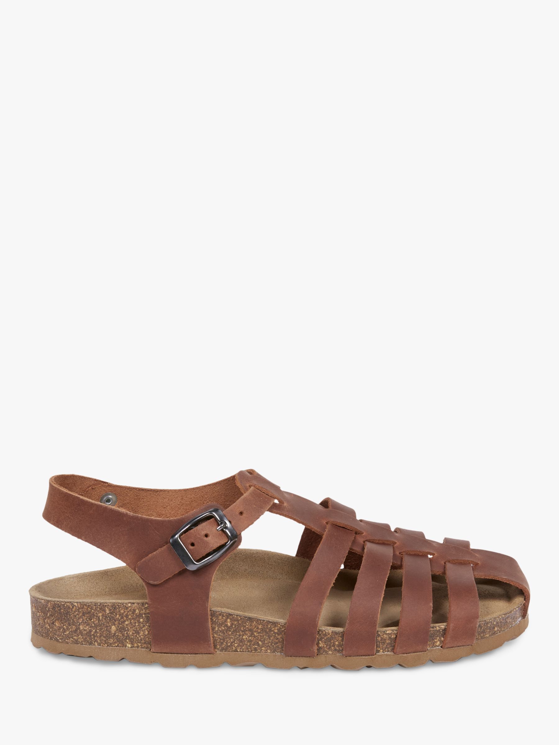 Celtic & Co. Leather Fisherman Sandals, Rust at John Lewis & Partners