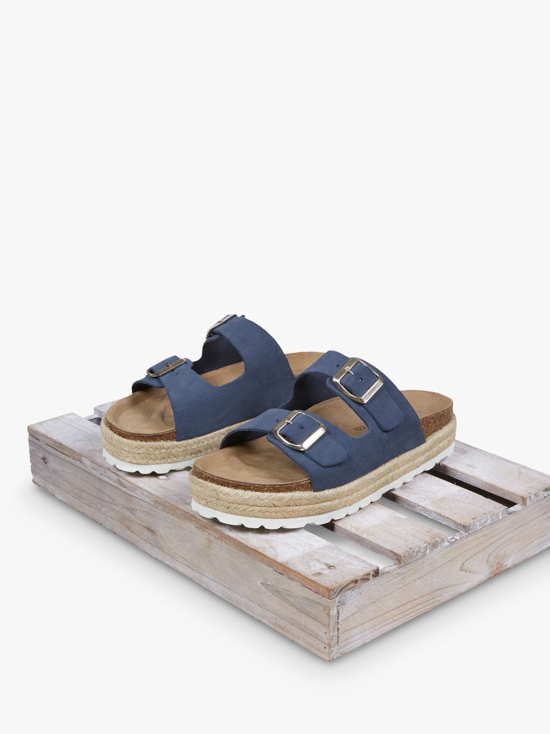 Buy Celtic & Co. Double Buckle Suede Sliders Online at johnlewis.com