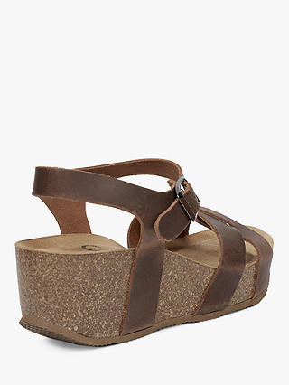 Celtic & Co. Leather Crossover Wedge Heel Sandals