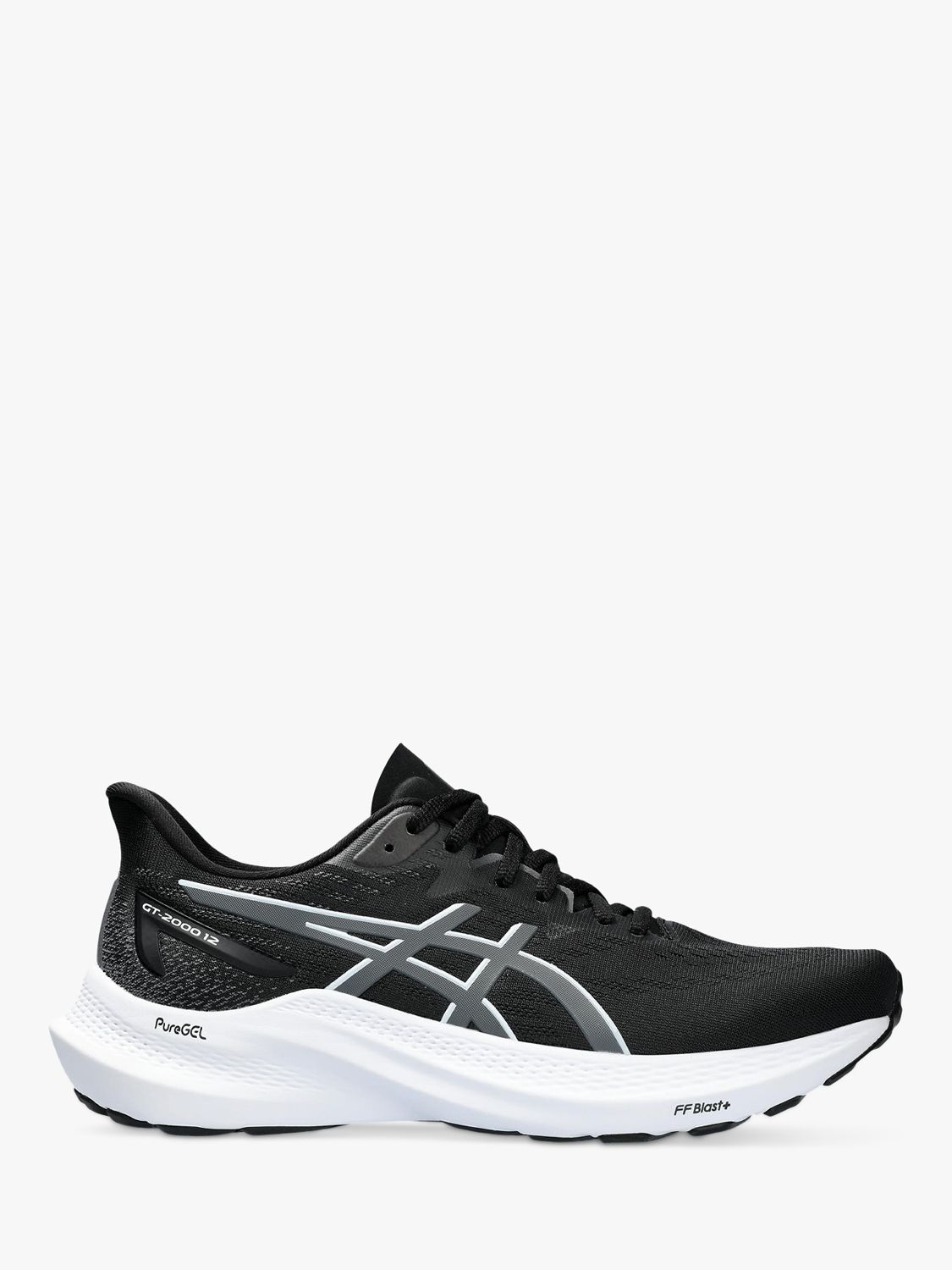 ASICS GT-2000 12 Women's Running Shoes, Black/Carrier Grey at John ...