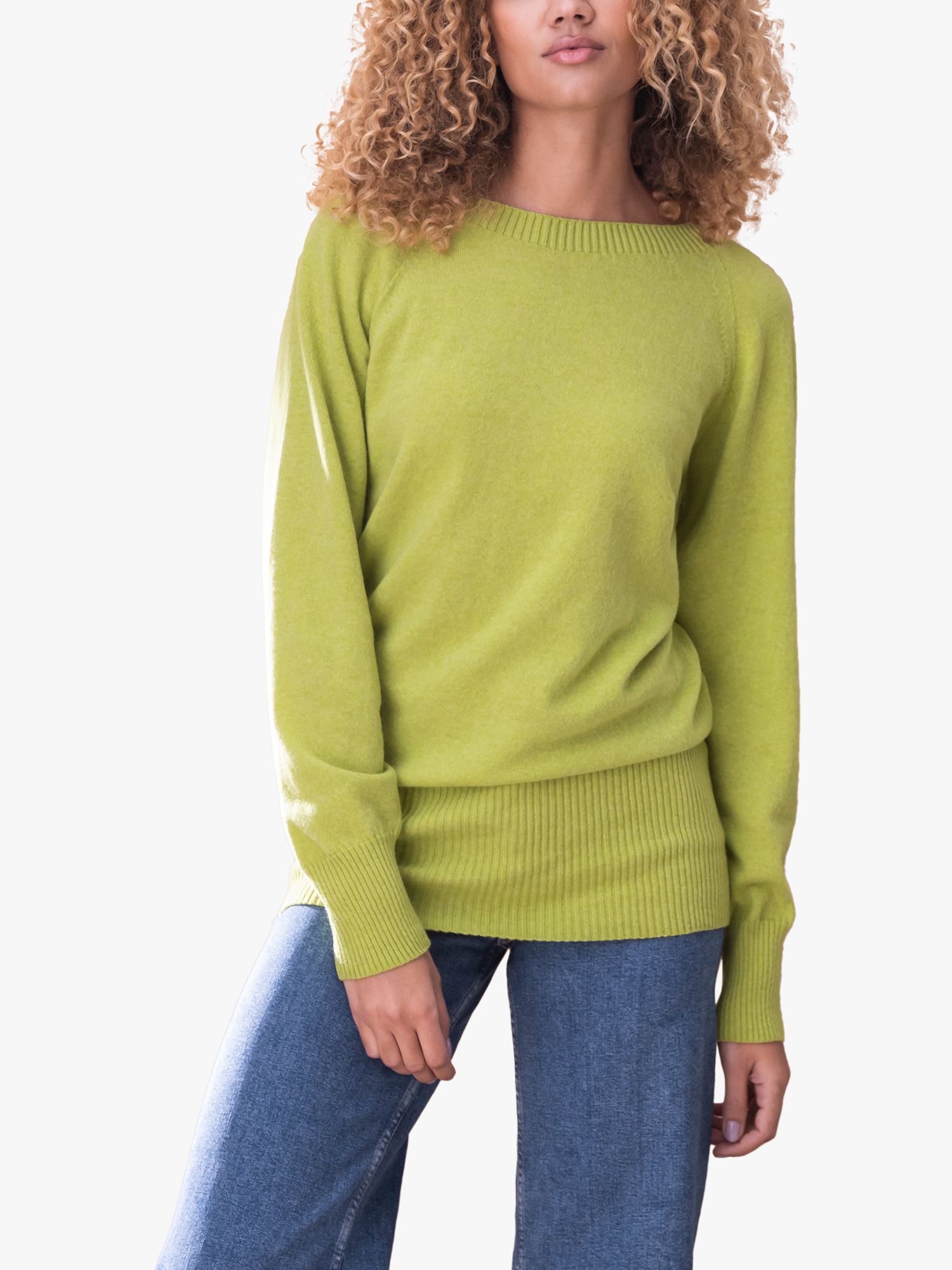 Celtic & Co. Super Soft Geelong Wool Slouch Jumper, Fennel