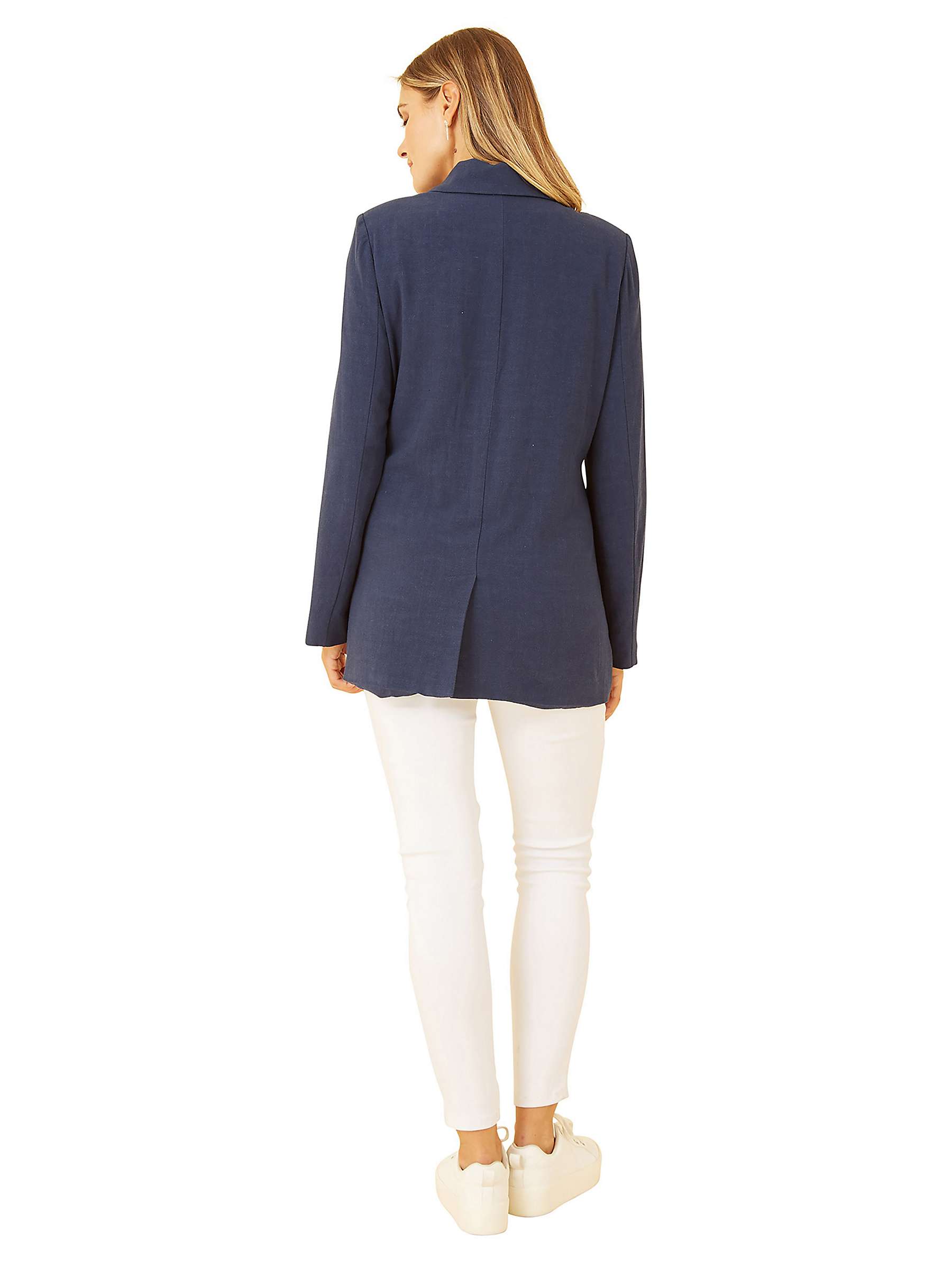 Buy Yumi Lightweight Relaxed Fit Blazer, Navy Online at johnlewis.com