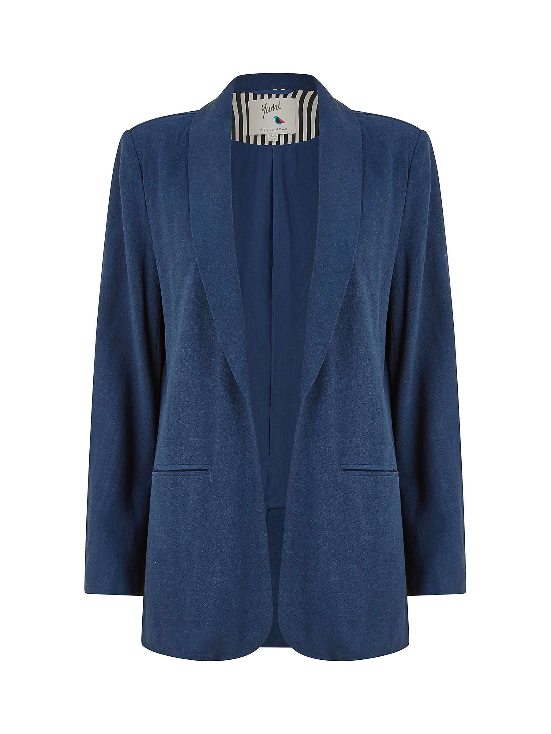 Buy Yumi Lightweight Relaxed Fit Blazer, Navy Online at johnlewis.com