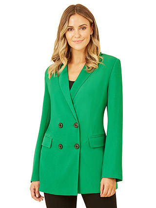 Yumi Double Breasted Blazer, Green