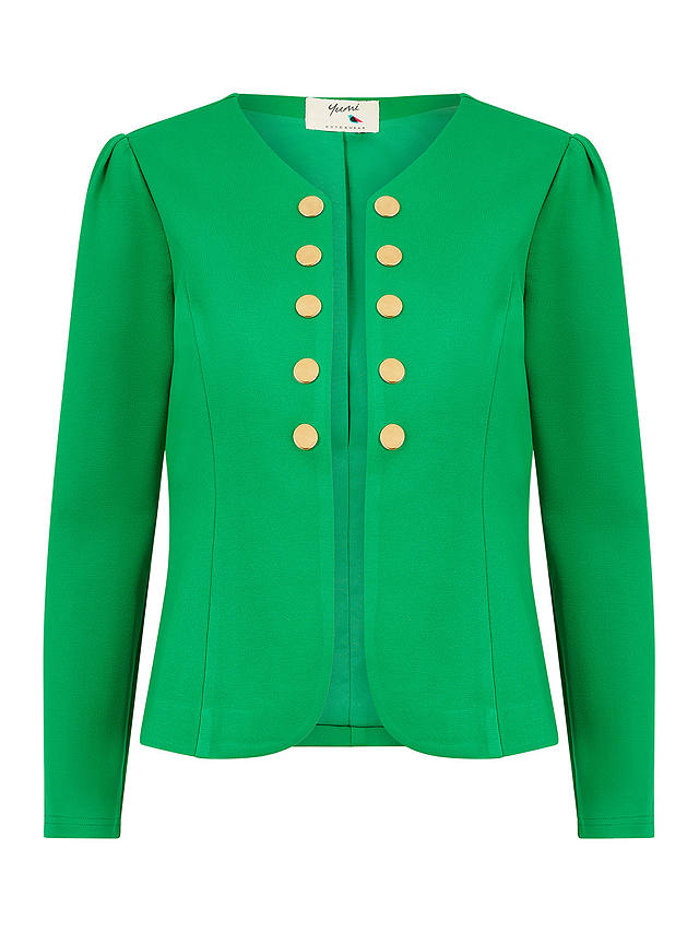 Yumi Button Jacket, Green