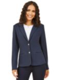 Yumi Waffle Button Blazer, Navy