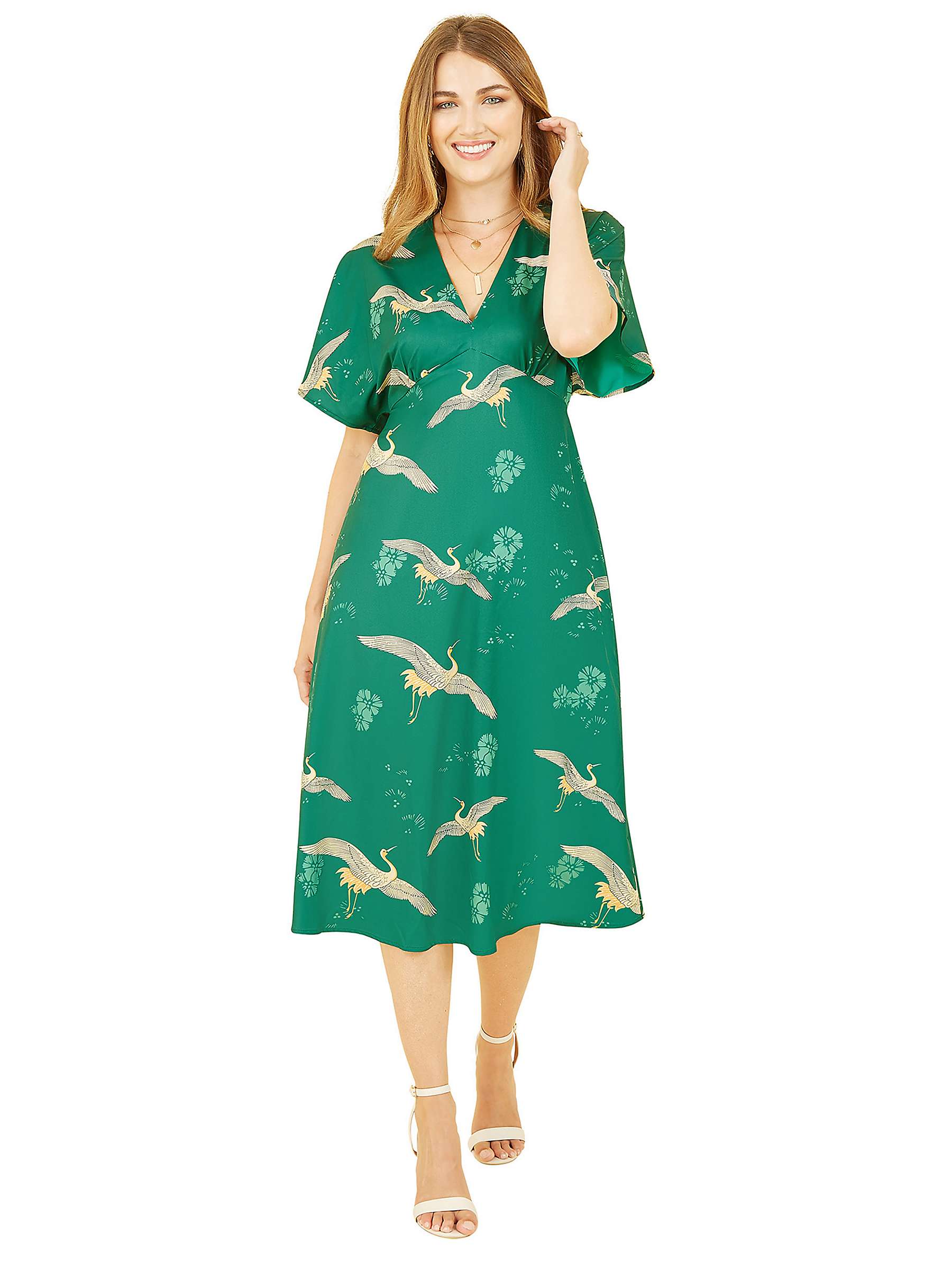 Buy Yumi Bird Print Kimono Midi Dress Online at johnlewis.com