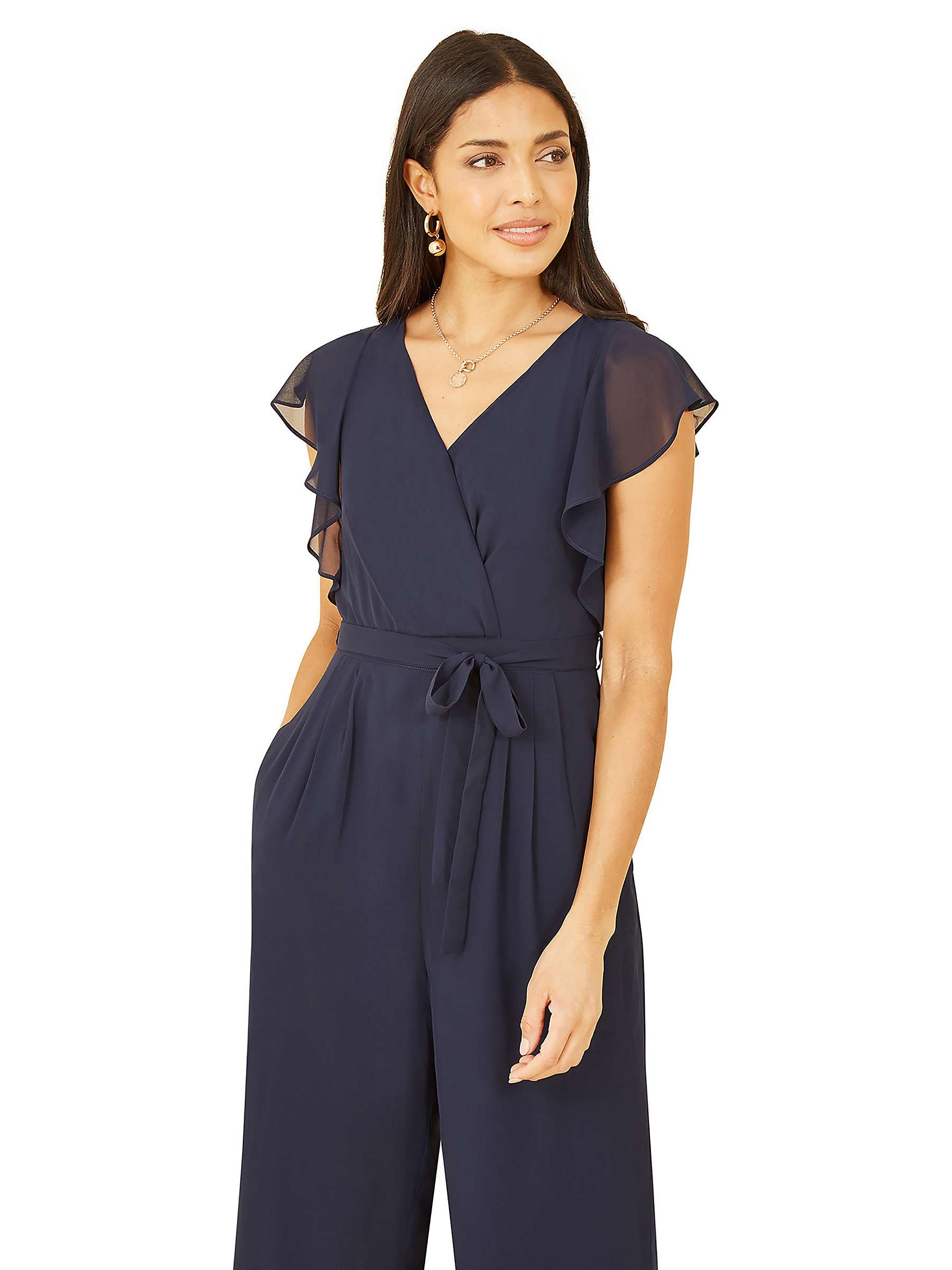Buy Yumi Frill Wrap Jumpsuit, Navy Online at johnlewis.com