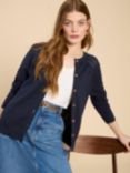 White Stuff Lulu Organic Cotton Cardigan, Dark Navy