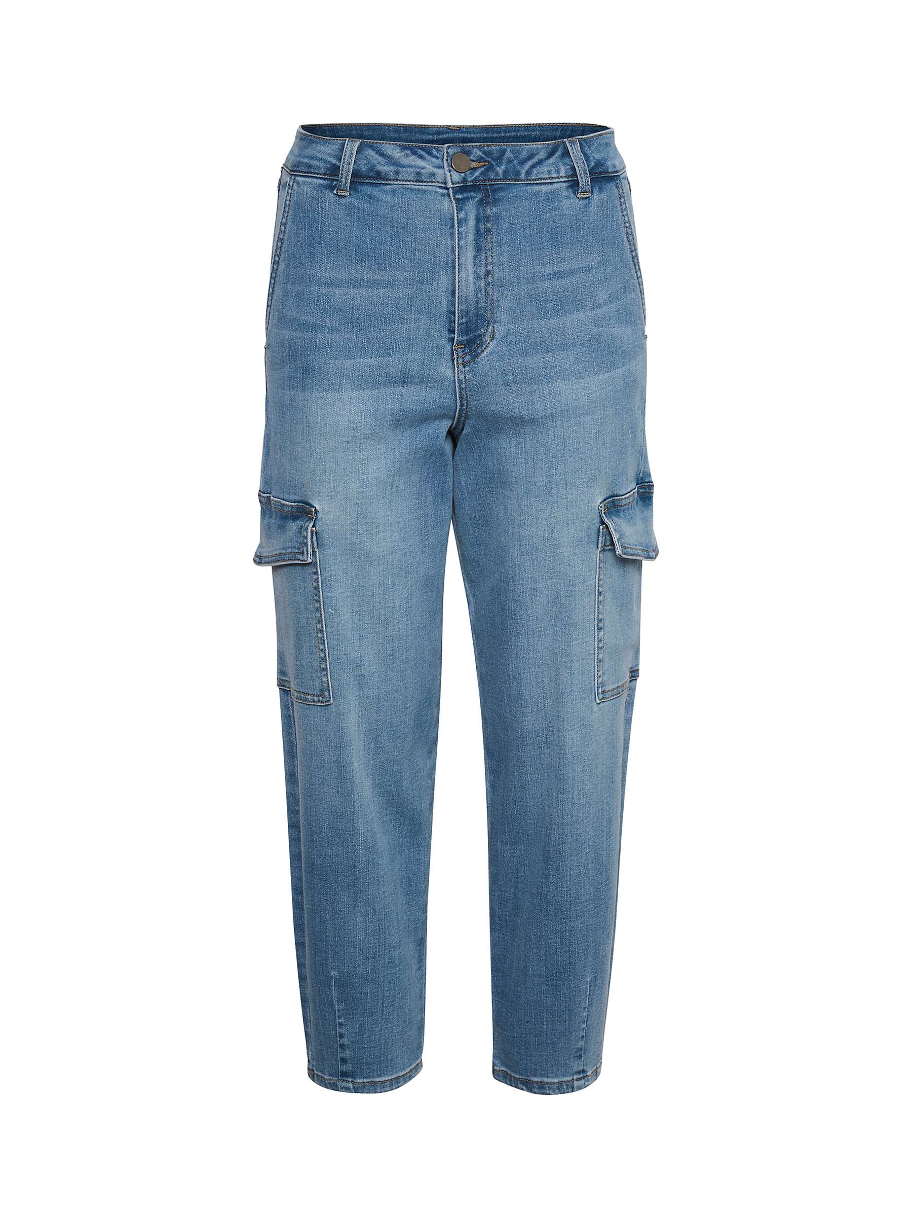 Buy KAFFE Sinem Barrel 7/8 Jeans, Blue Online at johnlewis.com