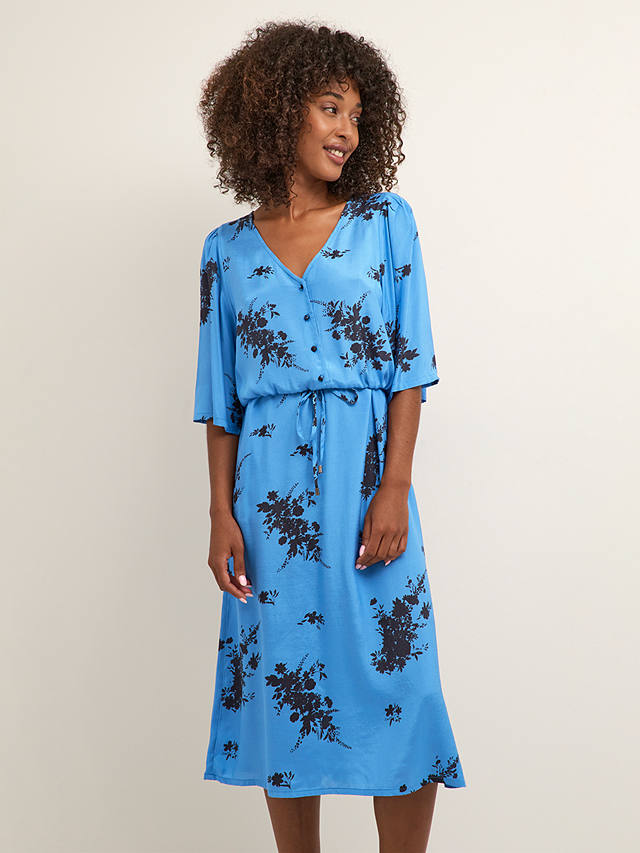 KAFFE Gilla Floral Midi Dress, Blue