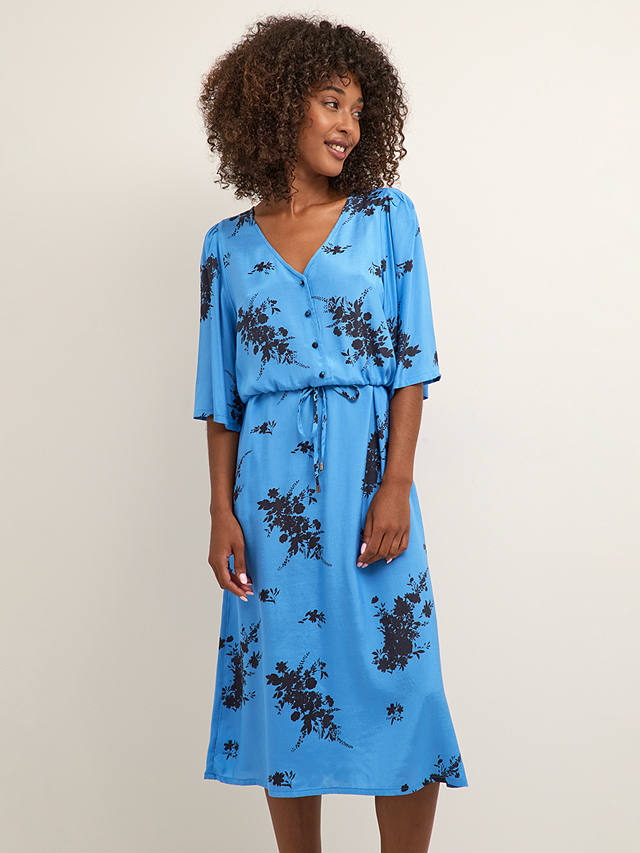 KAFFE Gilla Floral Midi Dress, Blue