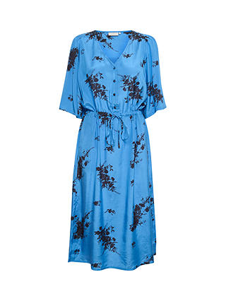 KAFFE Gilla Floral Midi Dress, Blue