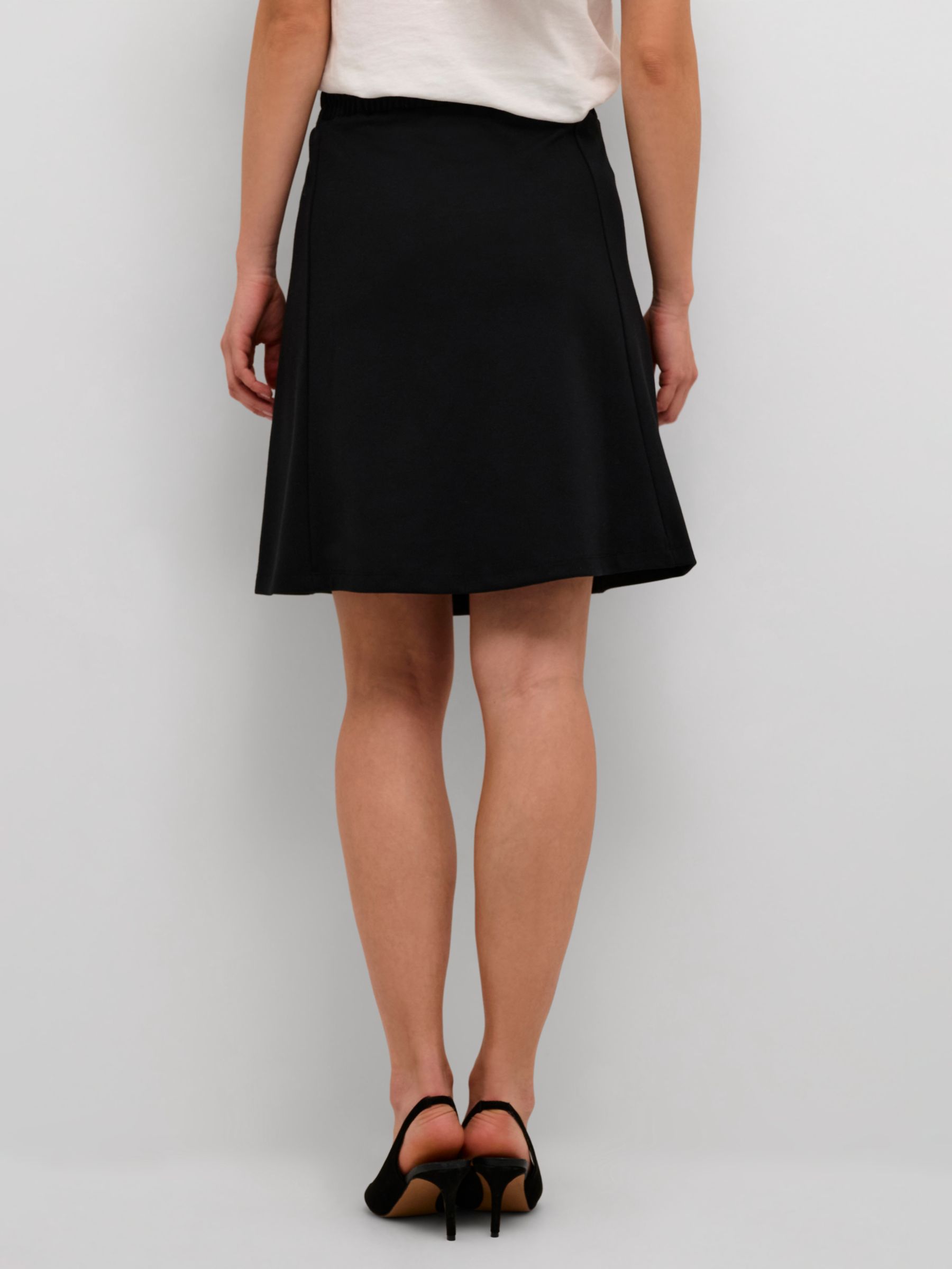 Buy KAFFE Jolen Jersey Skirt, Black Online at johnlewis.com