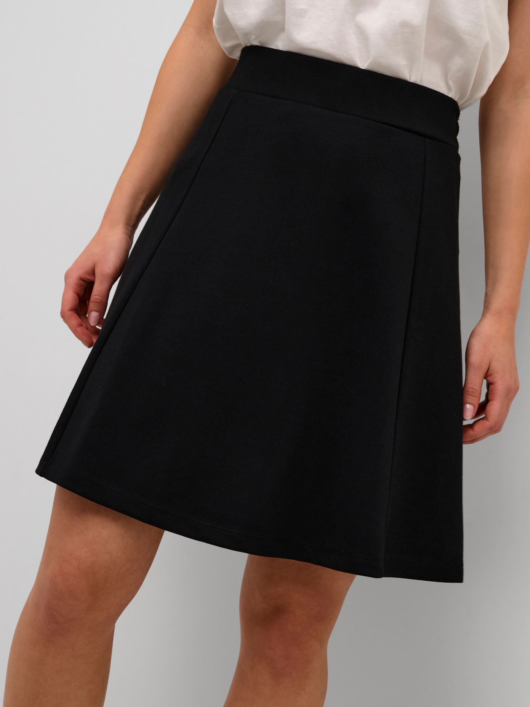 Buy KAFFE Jolen Jersey Skirt, Black Online at johnlewis.com