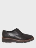 Hobbs Chelsea Lace Up Leather Brogues, Black