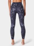 Sweaty Betty Super Soft 7/8 Yoga Leggings, Blue Leopard Shadow