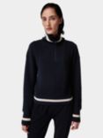 Sweaty Betty Modern Half Zip Jumper, French Navy Blue, French Navy Blue