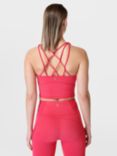 Sweaty Betty Super Soft Crop Strappy Back Workout Tank, Glow Pink