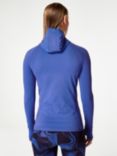 Sweaty Betty Athlete Hooded Long Sleeve Top, Hour Blue