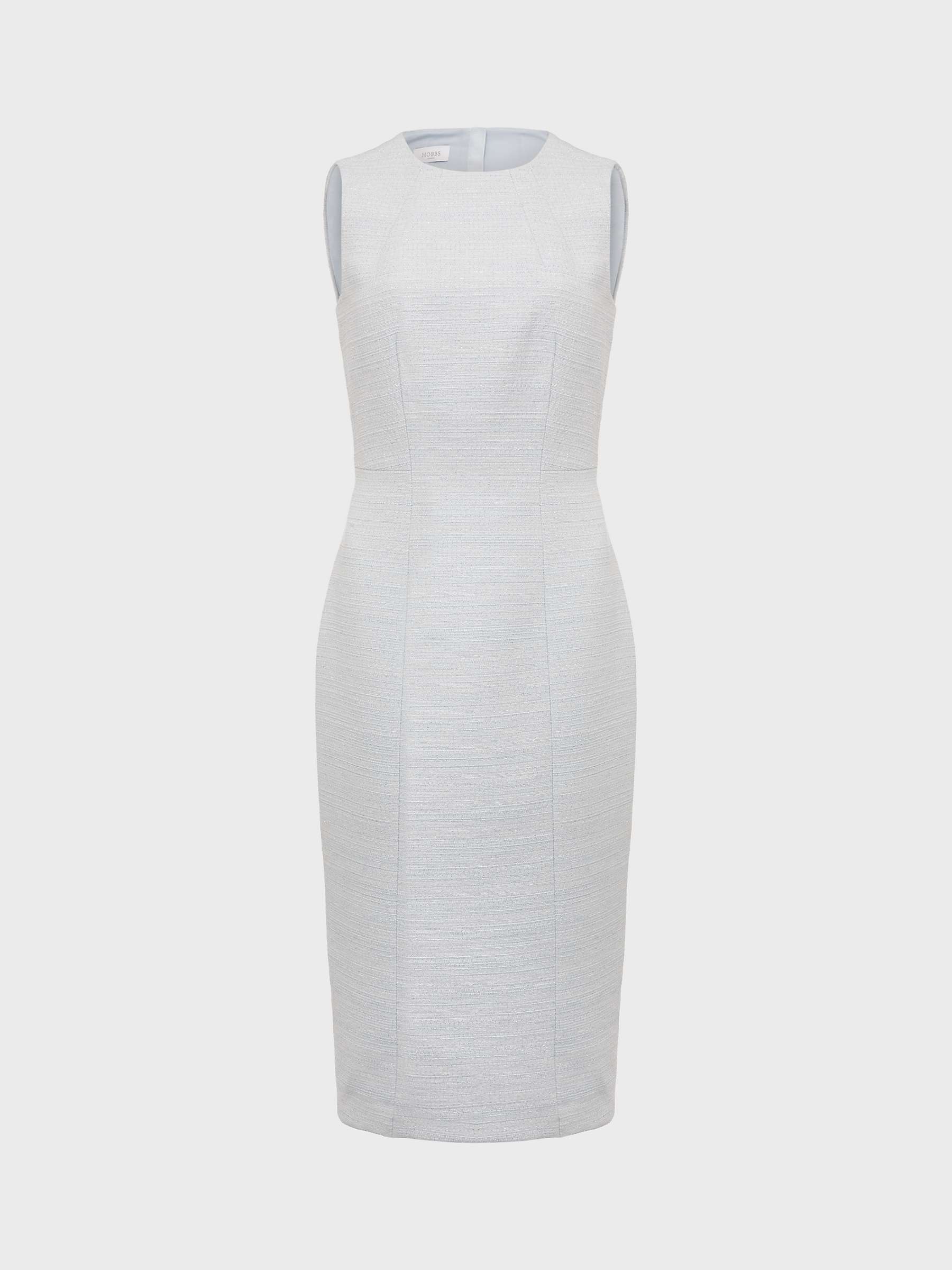 Buy Hobbs Layla Tweed Dress, Pale Blue Online at johnlewis.com
