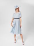 Hobbs Petite Eleanor Dress, Blue/White, Blue/White