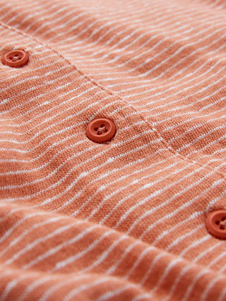 Celtic & Co. Linen And Cotton Button Back Midi Dress, Orange Stripe