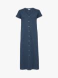 Celtic & Co. Button Through V-Neck Midi Dress, Slate Grey