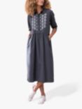 Celtic & Co. Embroidered Midi Dress, Slate Grey