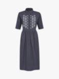 Celtic & Co. Embroidered Midi Dress, Slate Grey