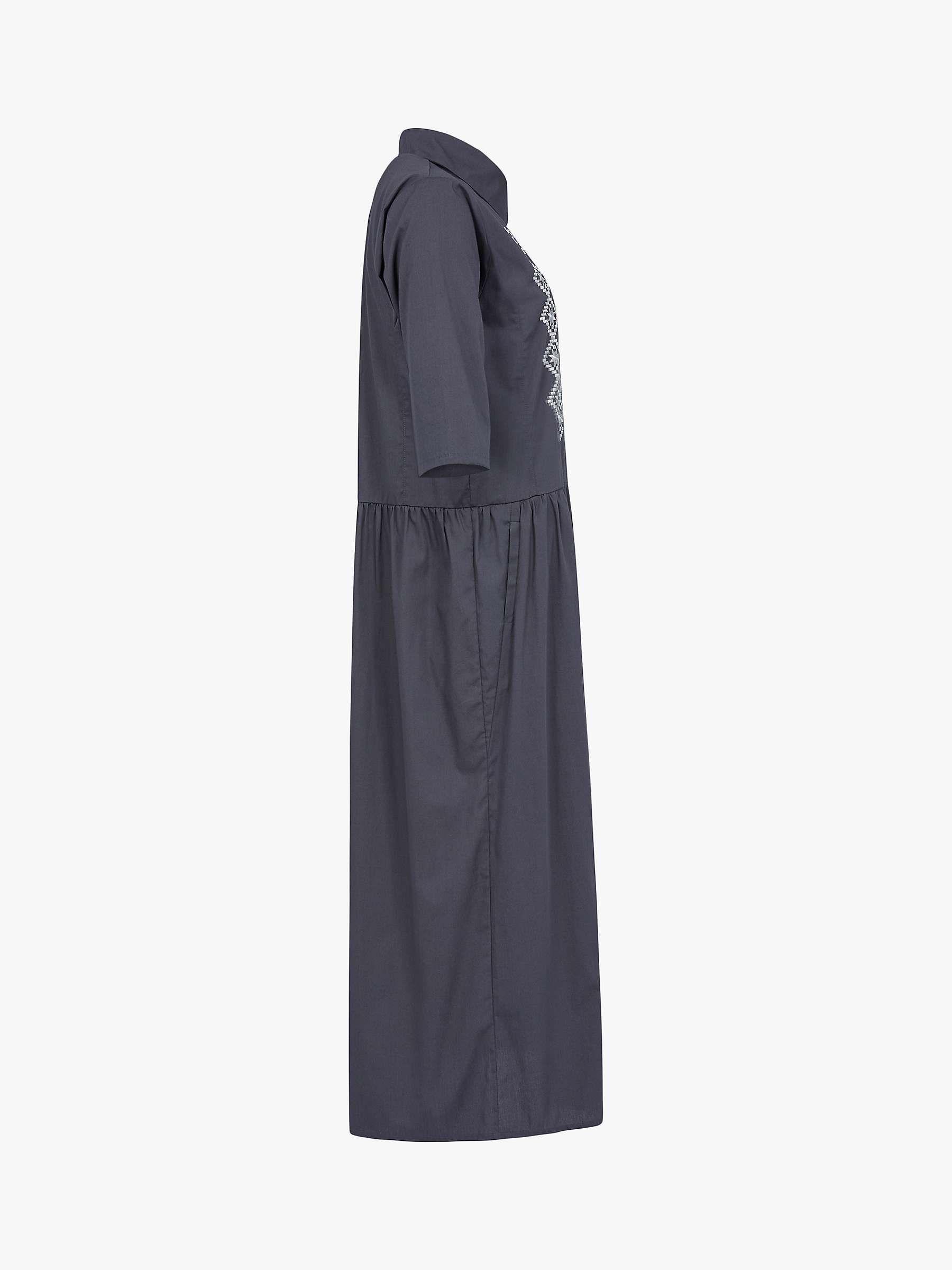 Buy Celtic & Co. Embroidered Midi Dress, Slate Grey Online at johnlewis.com