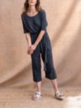 Celtic & Co. Linen/Cotton Short Sleeve Jumpsuit