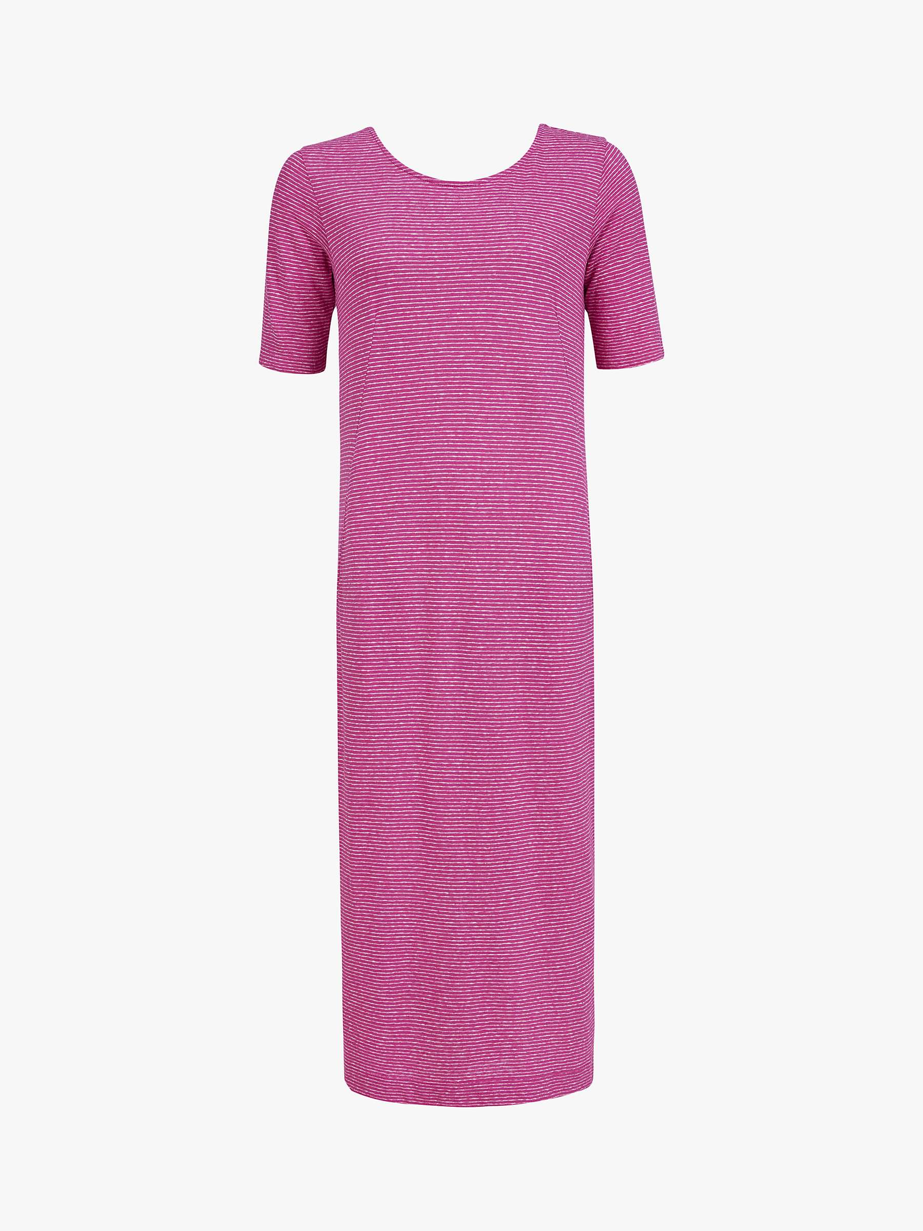 Buy Celtic & Co. Linen Cotton Blend Striped Midi Dress, Anemone Online at johnlewis.com