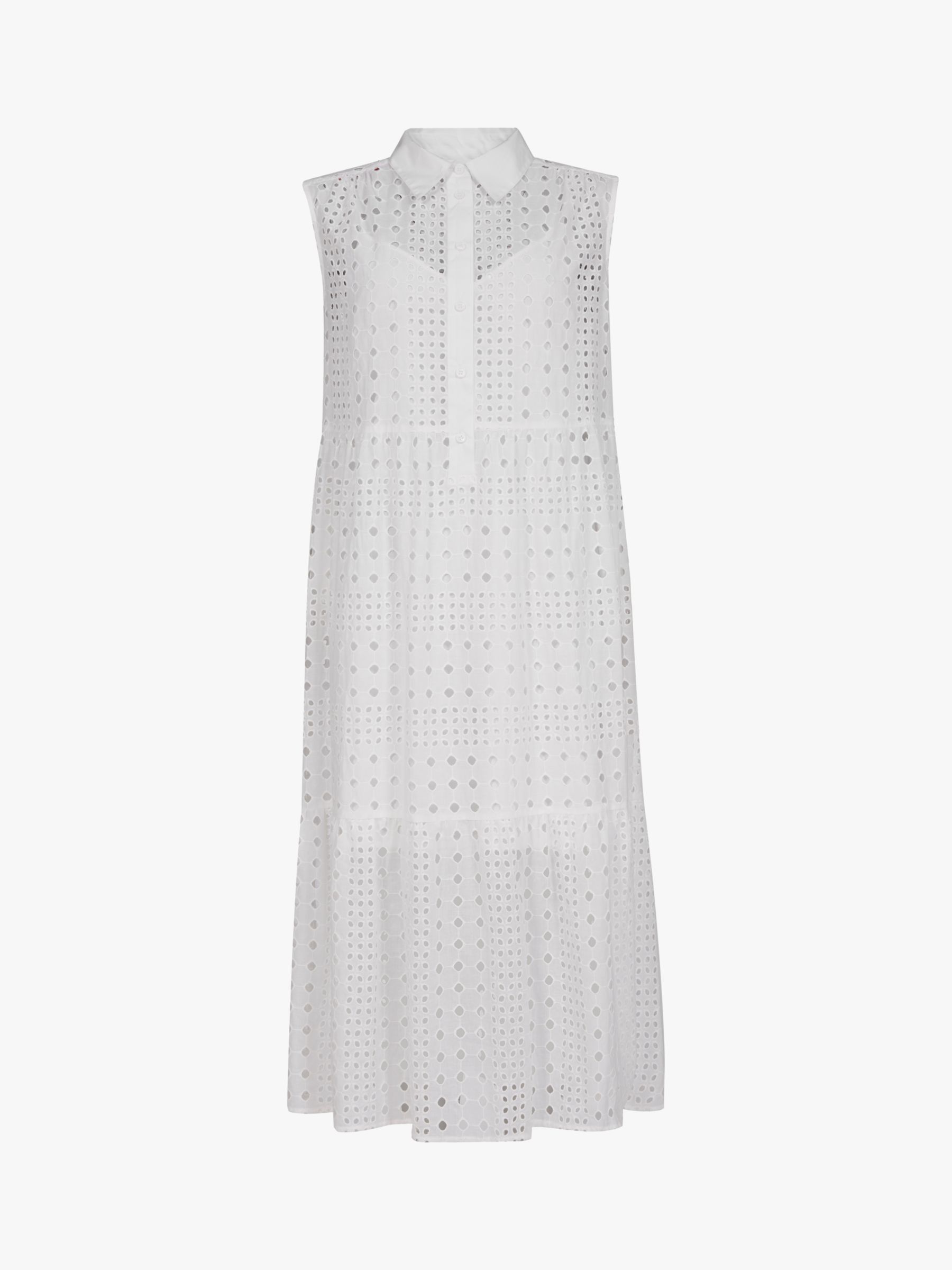 Buy Celtic & Co. Cotton Broderie Sleeveless Maxi Dress, White Online at johnlewis.com