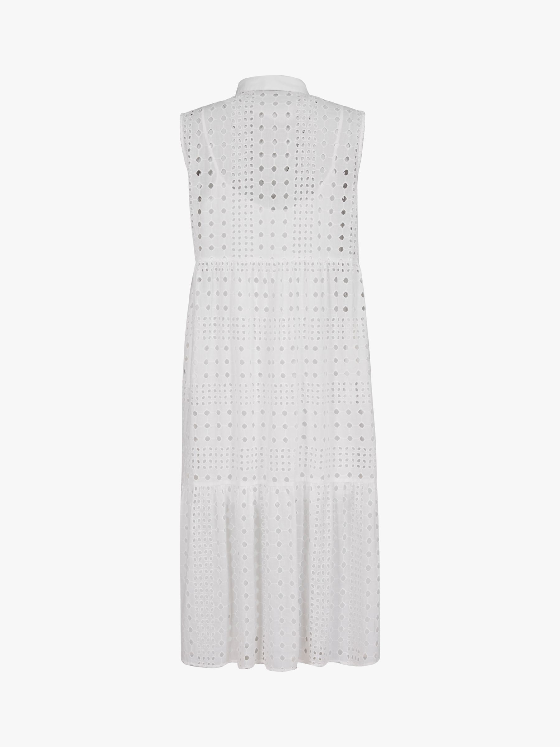 Buy Celtic & Co. Cotton Broderie Sleeveless Maxi Dress, White Online at johnlewis.com