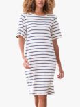 Celtic & Co. Stripe T Shirt Dress, Chalk/Navy