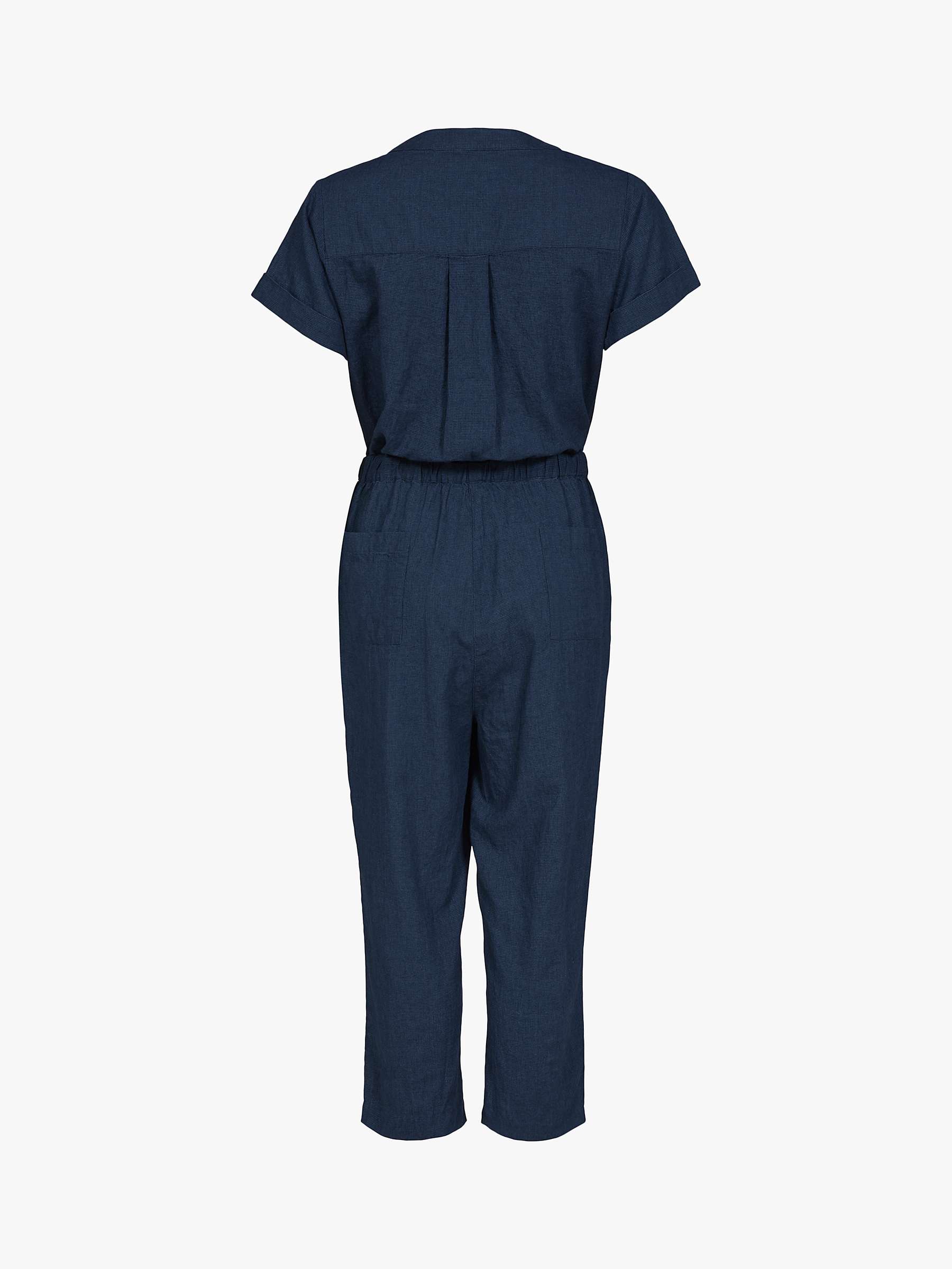 Buy Celtic & Co. Linen Cotton Jumpsuit, Navy Online at johnlewis.com
